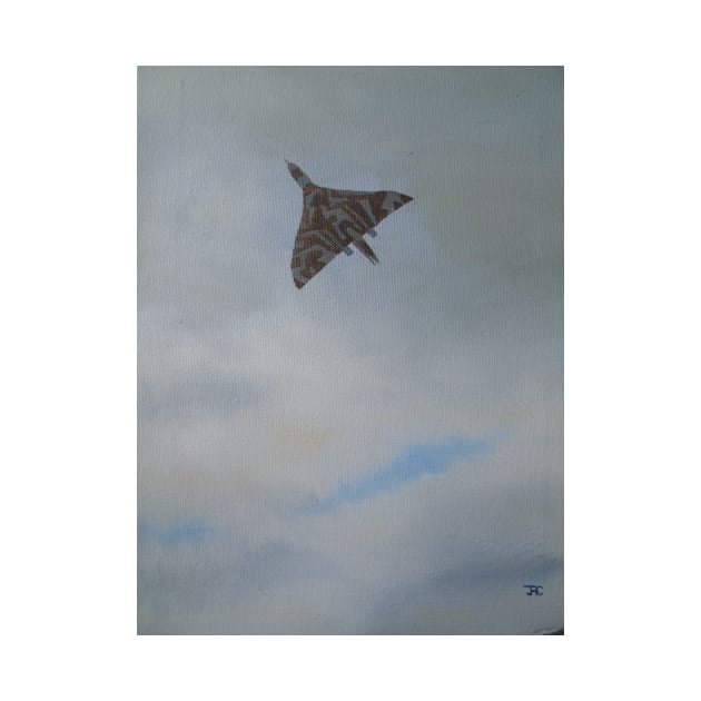 The Last Vulcan Bomber - flying at Farnborough Centenary Air Show by JennyCathcart