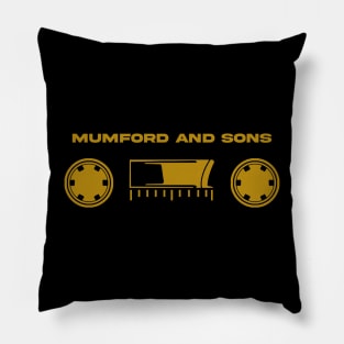 60s cassette with text Mumford Pillow