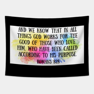 Bible verse Romans 8 28 Tapestry