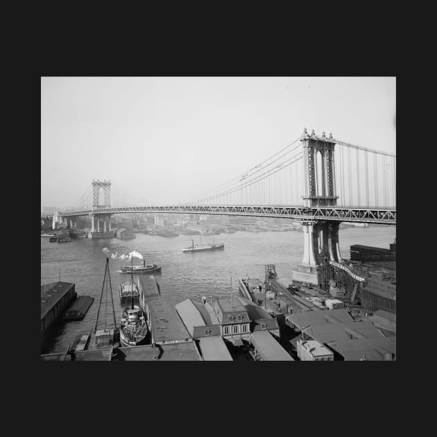 Manhattan Bridge, 1909. Vintage Photo by historyphoto