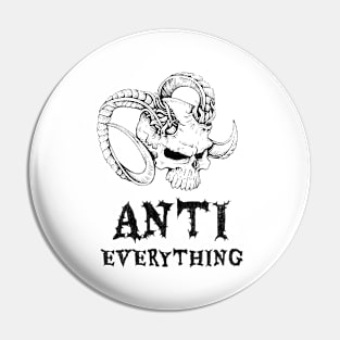 Pessimist Skull Demon Skeptic Anti Pin