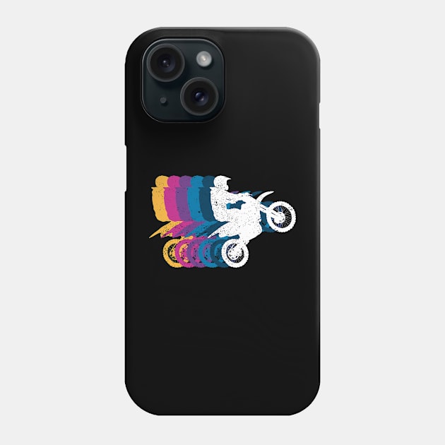 Vintage Dirt Bike Motocross MX Enduro Retro Biker Phone Case by ChrifBouglas