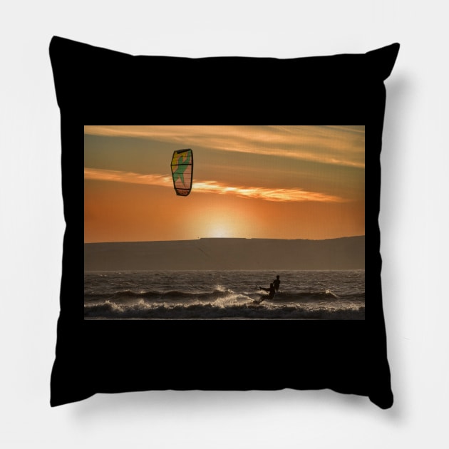 Kite Surfing Pillow by Memories4you