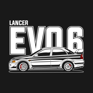 Lancer Evolution VI White Print T-Shirt