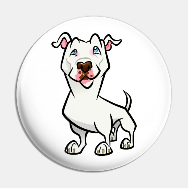 White Pit Bull Pin by binarygod