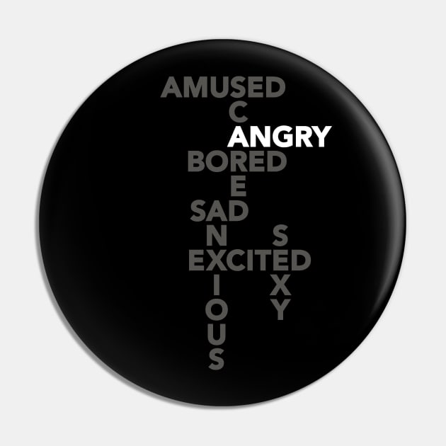 Angry Emotion Sci Fi Shirt Pin by DCLawrenceUK