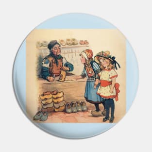 The Little Wooden Shoe Maker Pin