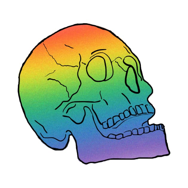 Rainbow Skull by ThePureAudacity