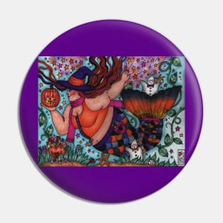 Magickal Halloween Mermaid Pin