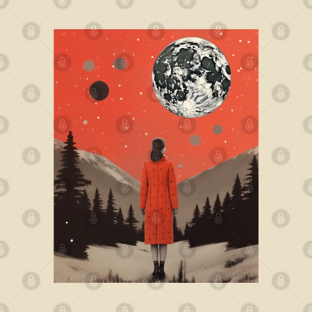 Make a mystical wish to the full moon (girl) by Porota Studio