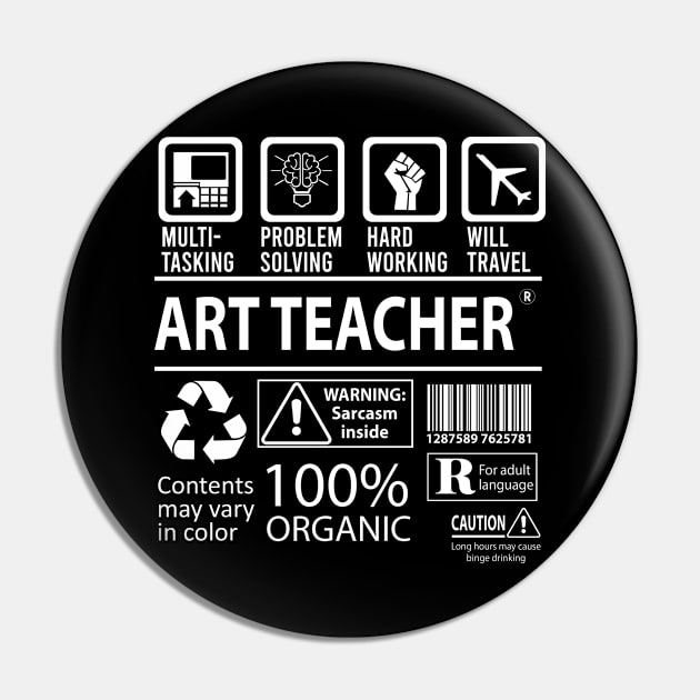 Art Teacher T Shirt - The Hardest Part Gift 2 Item Tee Pin by candicekeely6155