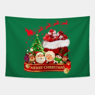 Cute Merry Christmas Tapestry