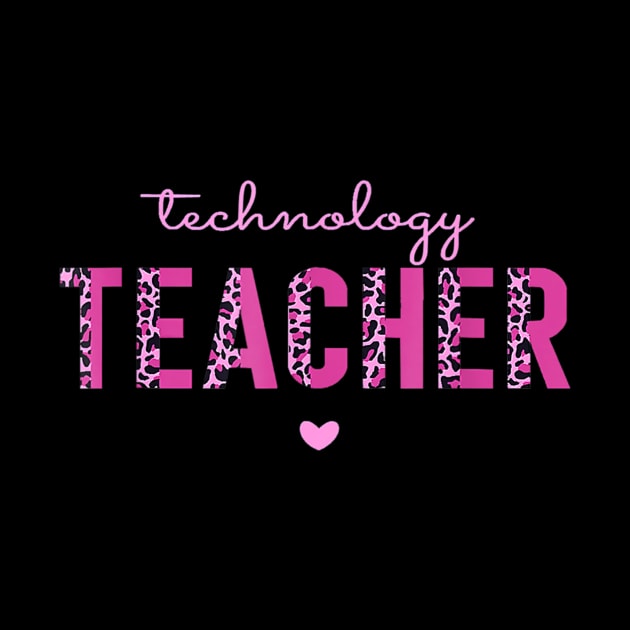 Cute Technology Teacher Tech STEM Pink Leopard Print Cheetah by Zak N mccarville