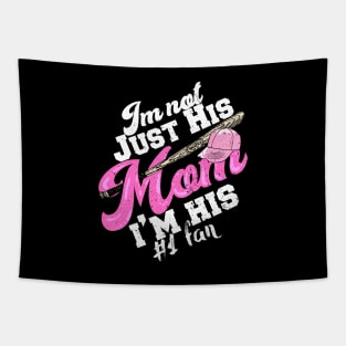 'I'm Not Just His Mom' Cute Baseball Mom Gift Tapestry