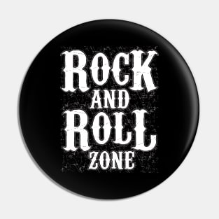 Rock And Roll Typography Music Lover Pin