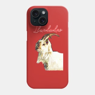 LLANDUDNO GREAT ORME GOAT RED Phone Case