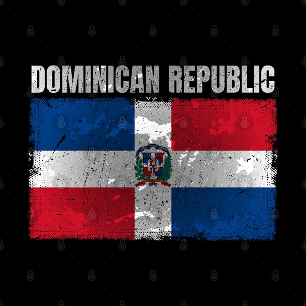 Distressed Dominican Republic Flag Graphic Gifts for Men Dominican by Smoothbeats