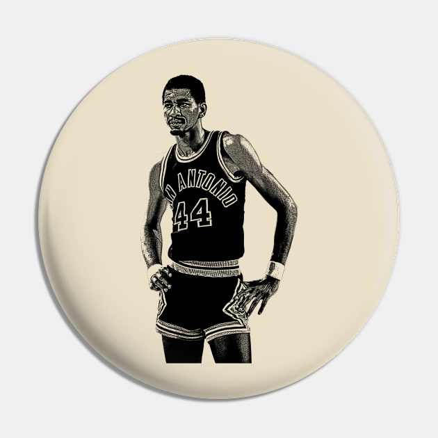 George Gervin Pin by Zluenhurf