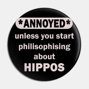 Happy Hippo Hippo Hippo Africa Sayings Pin