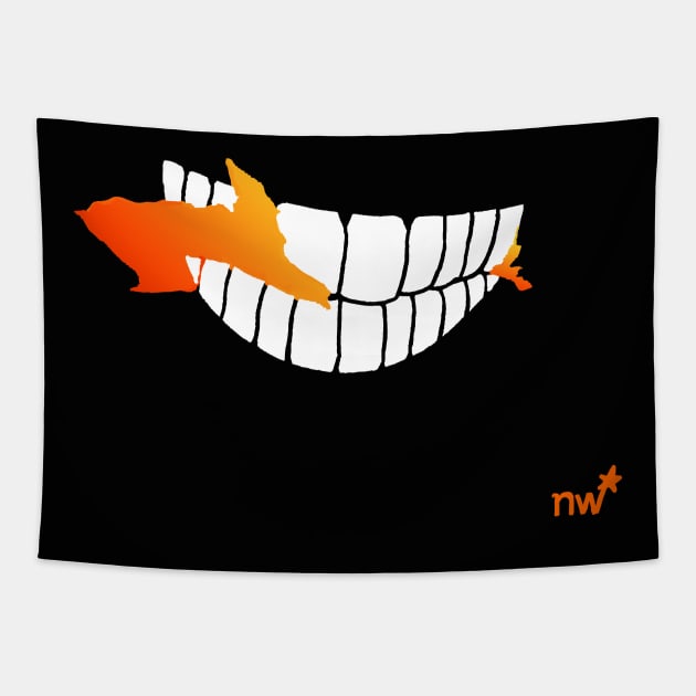 Fire Demon Mouth Tapestry by nenedasher