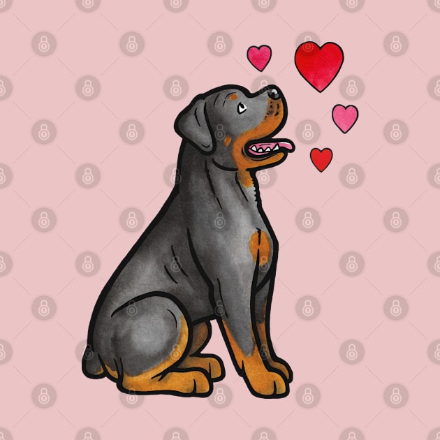 Rottweiler love by animalartbyjess