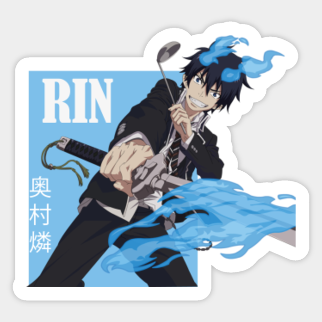 rin okumura blue exorcist anime rin okumura sticker teepublic