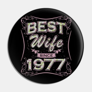 43rd Wedding Anniversary Gifts 43 years Best Wife Since 1977 Pin