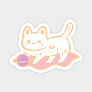 Galaxy cat White ver Magnet