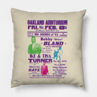 Bobby Bland Ike and Tina Turner concert poster Pillow