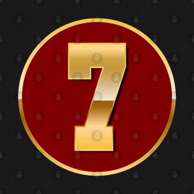 Gold Number 7 by T-Shirts Zone