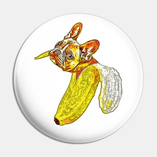 Funny French Bulldog Banana Pin