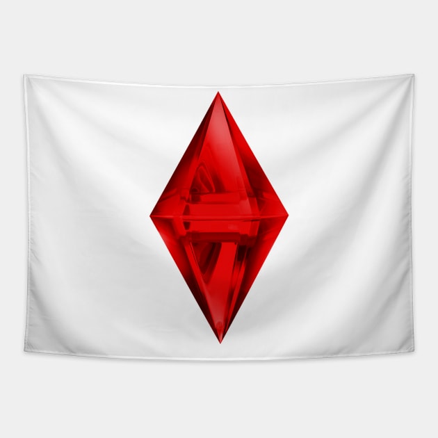 Sims Red Plumbob Diamond Sims Tapestry Teepublic