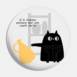 Bad Pottery Cat Pin