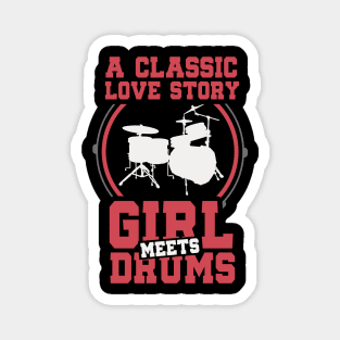 Drummer Girl Love Story Magnet