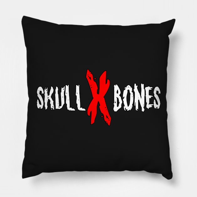 Skull X Bones Logo Pillow by SkullTrauma