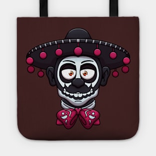 Mexican Sugar Skull Man Face Tote