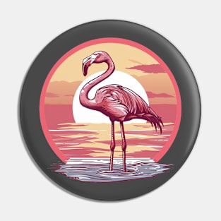 Pink Flamingo Summer Vibes Pin