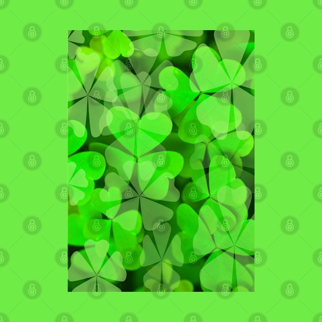 Green Clover Print by LupiJr