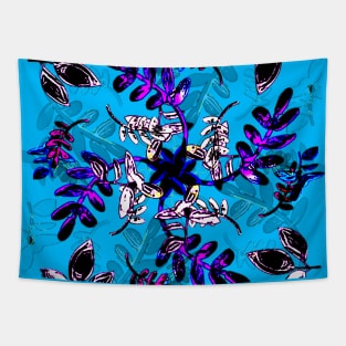 Vainly Blue Tapestry