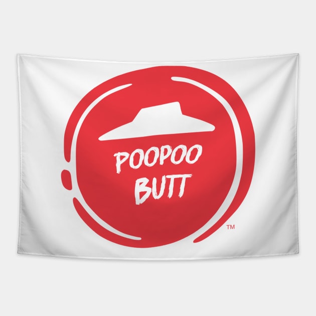 PooPoo Butt Tapestry by Junalben Mamaril