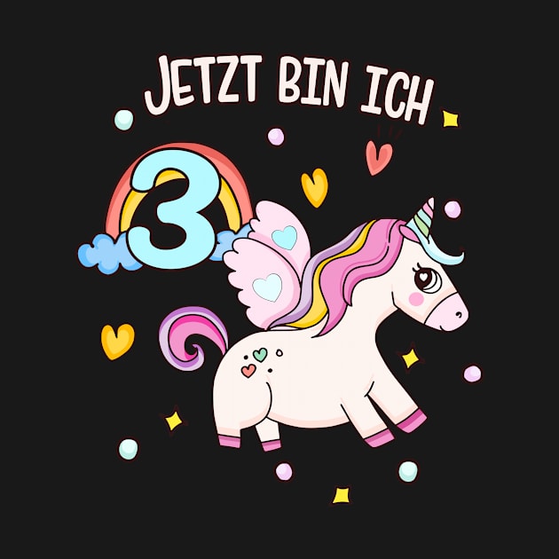 3. Geburtstag  Süßes Einhorn Mädchen Bday by Foxxy Merch