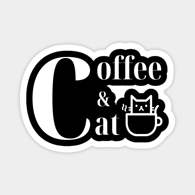 Coffee and cat Magnet by coffeewithkitty