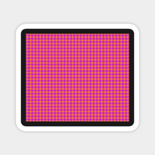 Orange and Purple Houndstooth Magnet