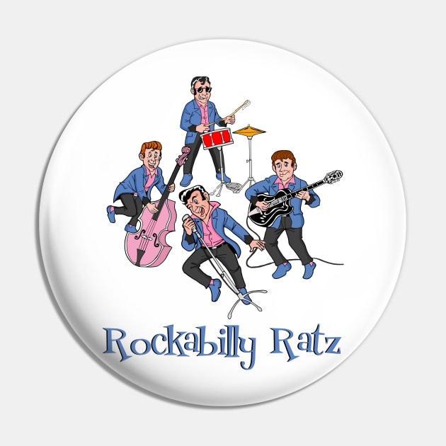 Rockabilly Ratz Pin by AceToons