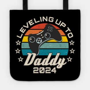 Leveling Up To Daddy 2024 cool pregnancy announcement Tote