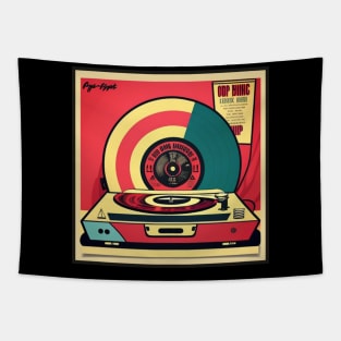 Vintage Record Player Music Tapestry