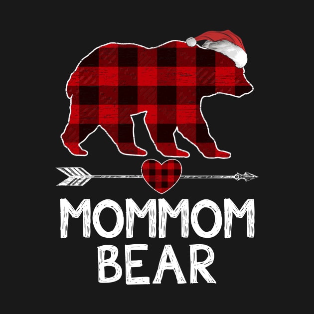 Red Plaid Mommom Bear Santa Arrow Shirt Matching Pajama Family by tabaojohnny