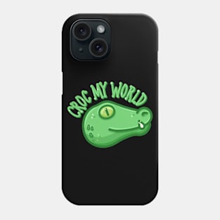 Croc My World Kawaii Crocodile Pun Phone Case