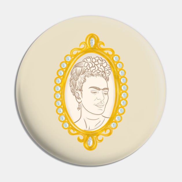 Frida Kahlo Cameo Pin Pin by RachaelBurriss