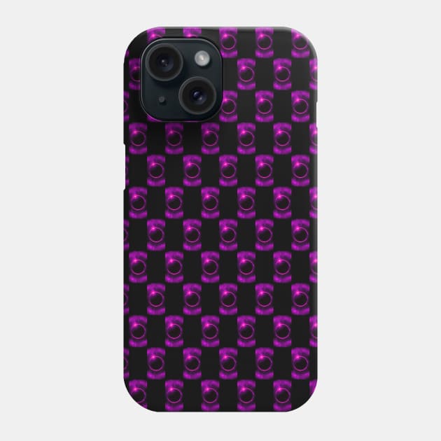 Pink Solar Eclipse Pattern Phone Case by The Black Panther
